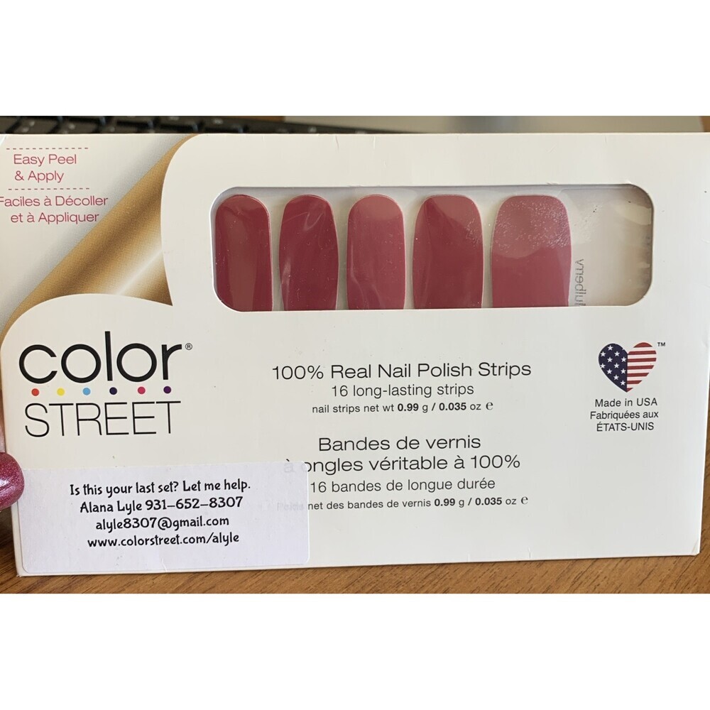 Color Street 100% Nail Polish Strips "MUNICH MULBERRY ” FMC224